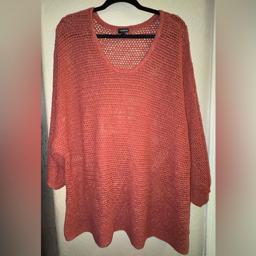 Torrid Women's Warm Orange Knit Sweater